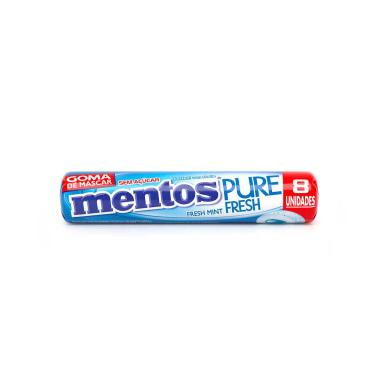 Mentos Pure Fresh Chiclete Sem Açúcar Sabor Fresh Mint com 8 unidades