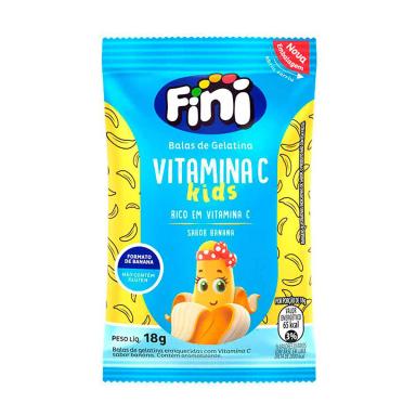 Fini Bem-Estar Kids Bala de Gelatina de Vitamina C com Sabor de Banana com 18g