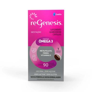 Polivitamínico ReGenesis Ômega 3 DHA para Gestantes 90 cápsulas