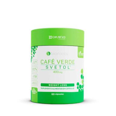 Suplemento Alimentar de Café Verde 400mg Bioroots 60 Cápsulas