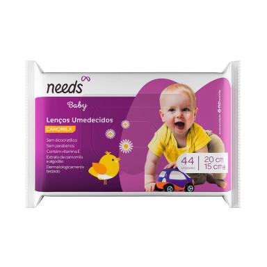 Lenço Umedecido Needs Baby Camomila 44 Unidades