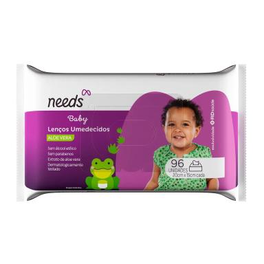 Lenço Umedecido Needs Baby Aloe Vera 96 Unidades