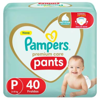 Fralda Pampers Pants Premium Care P 40 unidades