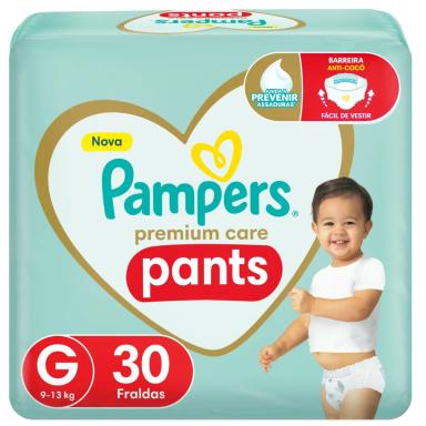 Fralda Pampers Pants Premium Care G 30 unidades