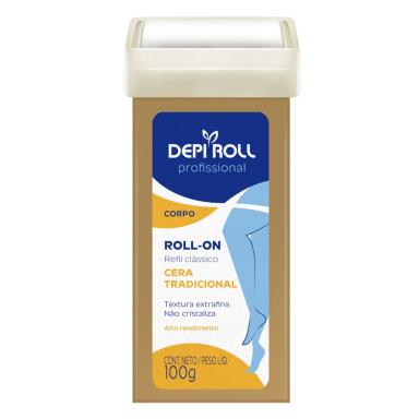 Refil Cera Depilatória Roll-On Depi Roll Tradicional com 100g