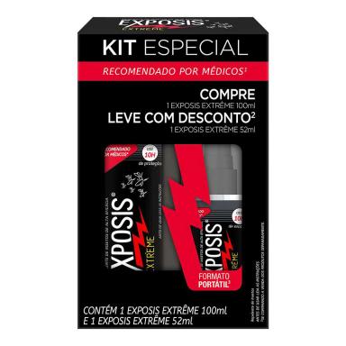 Kit Repelente Exposis Extrême Spray Icaridina 100ml + 52ml