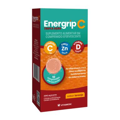 Vitamina C Efervescente Energrip C Tripla Ação 10 comprimidos