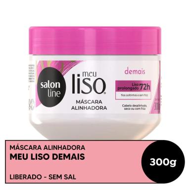 Máscara de Hidratação Capilar Cabelo Liso Salon Line Meu Liso Demais 300g