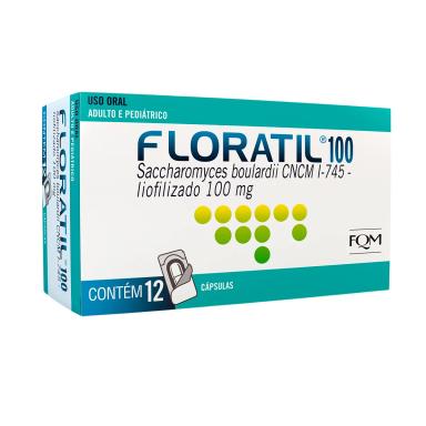 Probiótico Floratil 100mg 12 cápsulas