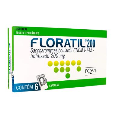 Probiótico Floratil 200mg 6 Cápsulas