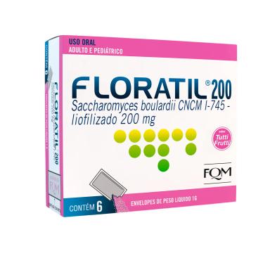 Probiótico Floratil 200mg 6 envelopes de 1g