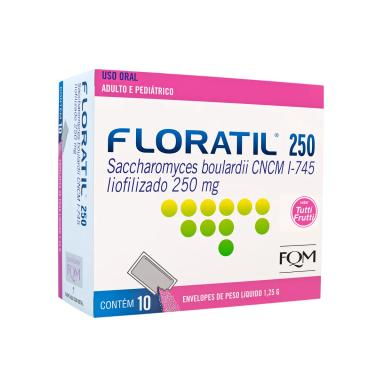 Probiótico Floratil 250mg em Pó Tutti-Frutti 10 envelopes