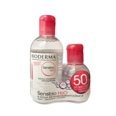 Kit Água Micelar Dermatológica Bioderma Sensibio H2O com 250ml + 100ml Grátis