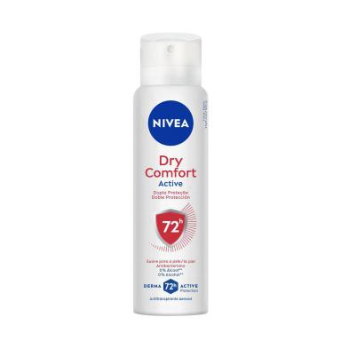 Desodorante Antitranspirante Aerosol Nivea Active Dry Comfort Feminino 72h 150ml