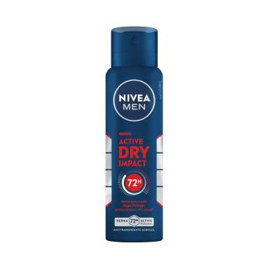 Desodorante Antitranspirante Aerosol Nivea Men Active Dry Impact 72h 150ml