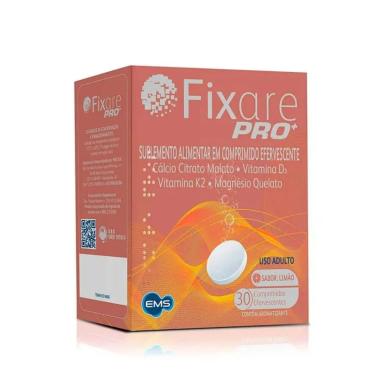 Suplemento Alimentar Cálcio Fixare Pro+ Limão 30 comprimidos efervescentes