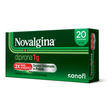 Novalgina Dipirona 1g 20 comprimidos