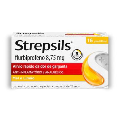 Pastilhas para Garganta Strepsils Mel e Limão 16 Unidades