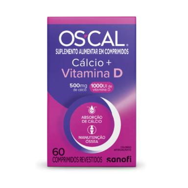 Cálcio 500mg + Vitamina D 1000UI Os-Cal D 60 comprimidos