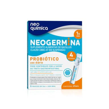 Probiótico Neogermina 4 bilhões 5 frascos de 5ml cada