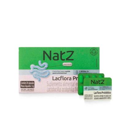 Probiótico Lactobacillus Acidophilus Natz 20 cápsulas