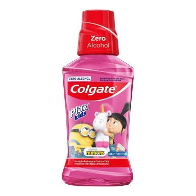 Enxaguante Antisséptico Bucal Colgate Plax Kids Zero Álcool Minions com 250ml