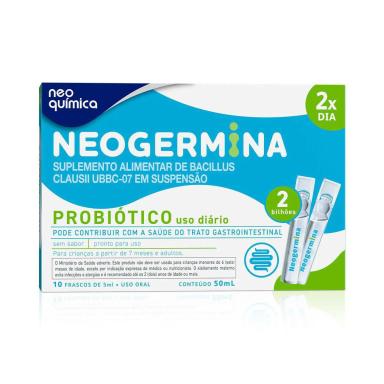 Probiótico Neogermina 2 bilhões 10 frascos de 5ml cada