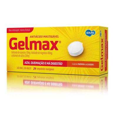 Gelmax Papaya-Cassis 24 comprimidos mastigáveis