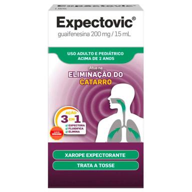 Expectovic Guaifenesina 200mg/15ml Sabor Morango Xarope 120ml
