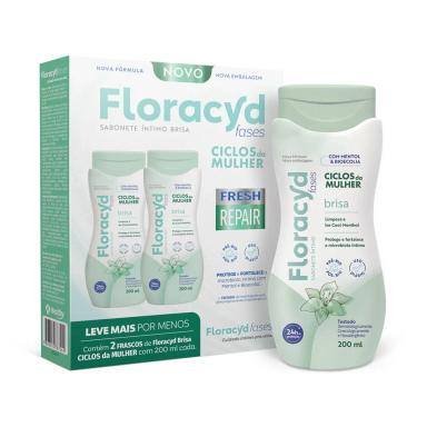 Kit Sabonete Líquido Íntimo Floracyd Brisa 2 unidades com 200ml cada