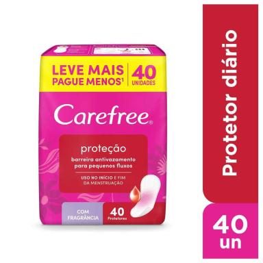 Protetor Diário Carefree Proteção Com Perfume 40 unidades