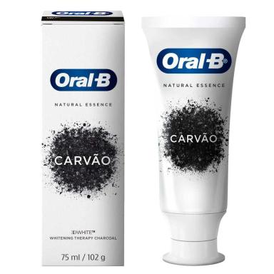 Creme Dental Oral-B Natural Essence Carvão 102g