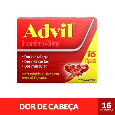 Advil Ibuprofeno 400mg 16 cápsulas