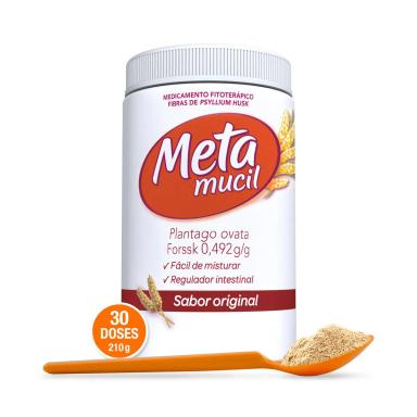 Metamucil Fibra Psyllium Sabor Original 210g