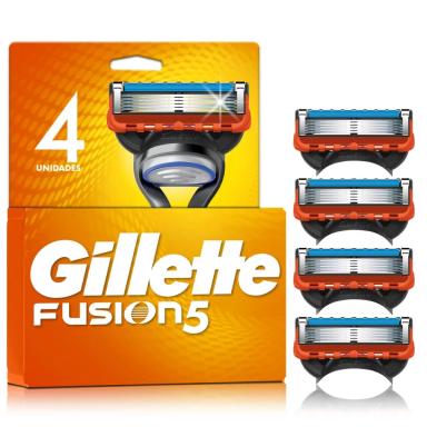 Carga para Aparelho de Barbear Gillette Fusion 5 - 4 unidades