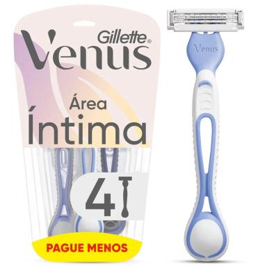 Aparelho de Depilar Descartável Gillette Venus Íntima 4 Unidades