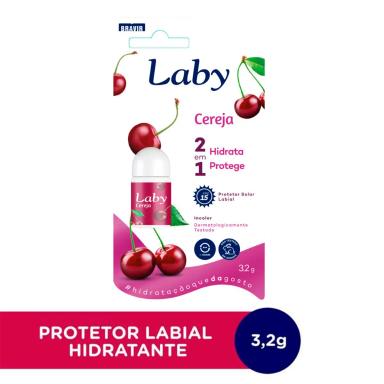 Protetor Solar Hidratante Labial Laby Cereja FPS 15 3,2g