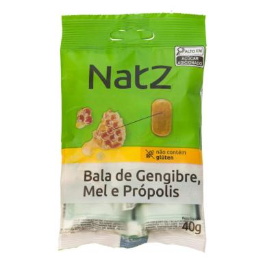 Bala de Gengibre, Mel e Própolis Natz 40g