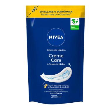 Refil Sabonete Líquido Corporal Nivea Creme Care com 200ml