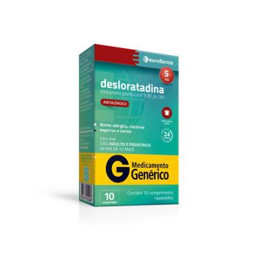 Desloratadina 5mg 10 comprimidos Eurofarma Genérico