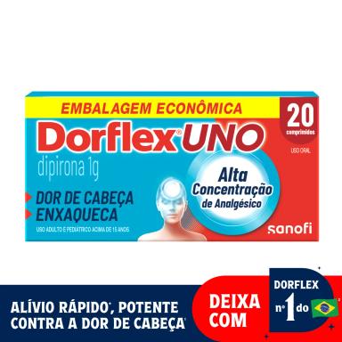 Dorflex UNO Dipirona 1g 20 comprimidos