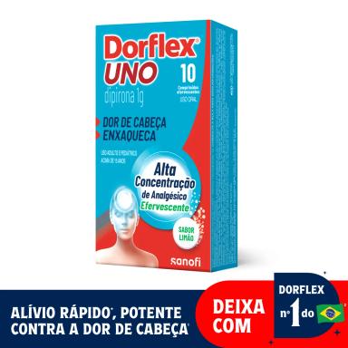 Dorflex UNO Dipirona 1g 10 comprimidos efervescentes