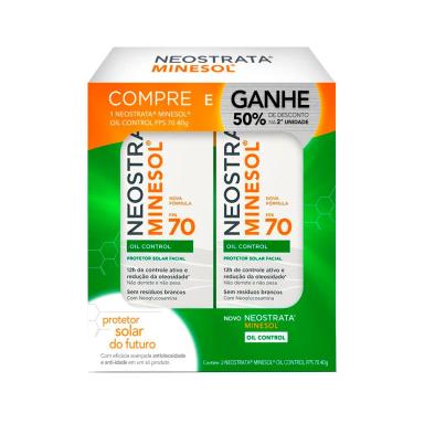 Kit Protetor Solar Facial NeoStrata Minesol Oil Control FPS 70 2 unidades de 40g