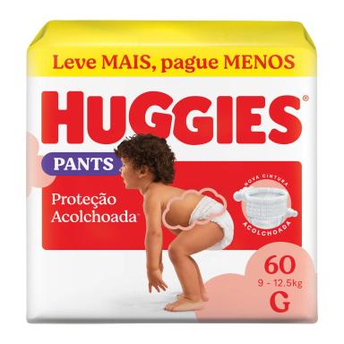 Fralda Calça Huggies Proteção Acolchoada G 60 unidades