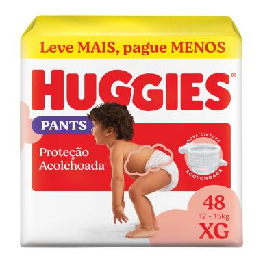 Fralda Calça Huggies Proteção Acolchoada XG 48 unidades