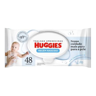 Lenço Umedecido Huggies Recém Nascido Disney Baby Hipoalergênico Sem Fragrância 48 unidades