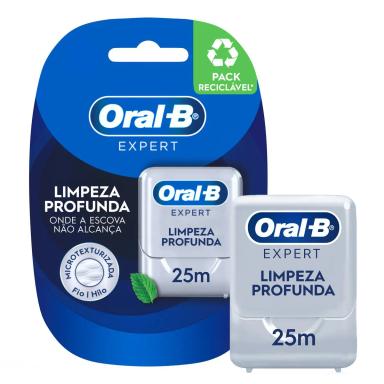 Fio Dental Oral-B Expert Limpeza Profunda Sabor Menta 25m