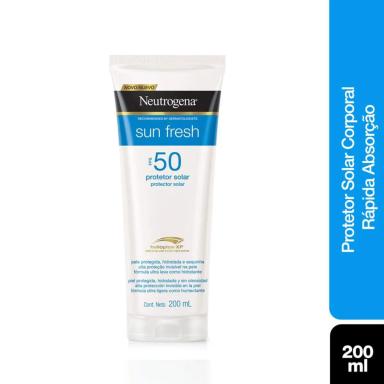 Protetor Solar Corporal Loção FPS 50 Neutrogena Sun Fresh 200ml