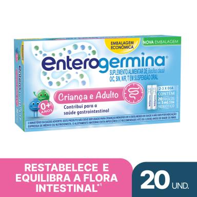 Probiótico Enterogermina 20 frascos de 5ml - Tamanho Família