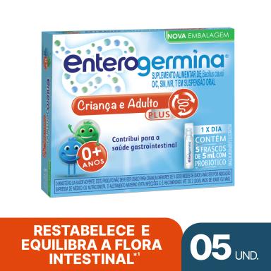 Probiótico Enterogermina Plus 5ml 5 frascos 